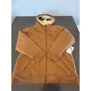 NWT Wrangler Men’s Workwear Hooded Fleece Water Repellent Jacket Size Large